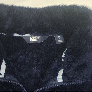 Lands' End Navy Fleece Jacket XL